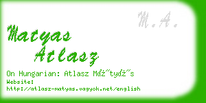 matyas atlasz business card